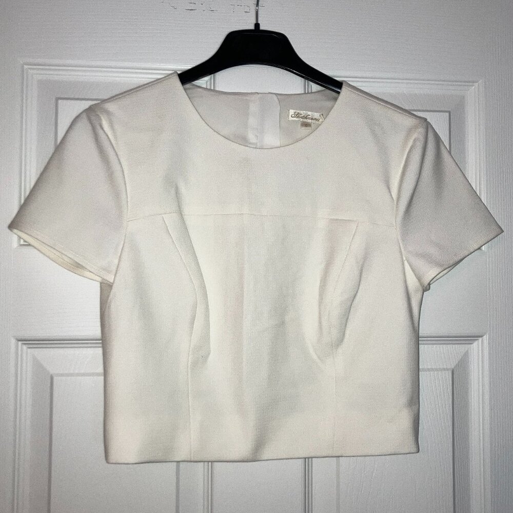 Shoshanna: Off-white crop top (size 4)